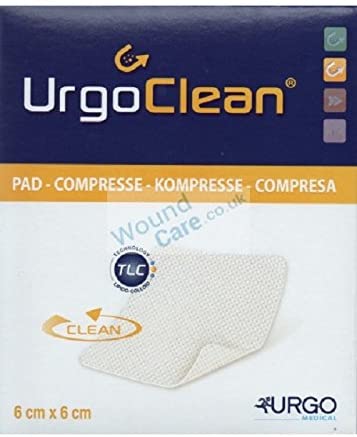 UrgoClean AG Dressings 6cm X 6cm - Pack Of 10, Silver Antimicrobial Wound Care