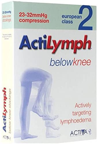 Actilymph Class 2 Standard Below Knee Open Toe Compression Stockings ...