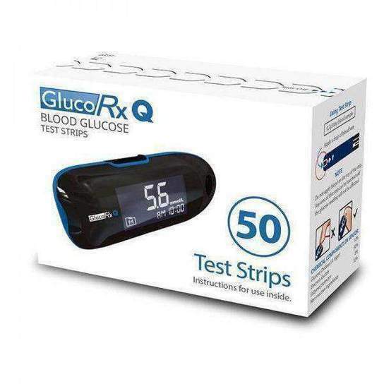 Glucorx Q Blood Glucose Test Strips x 50 - NEW STOCK - FREE P&P