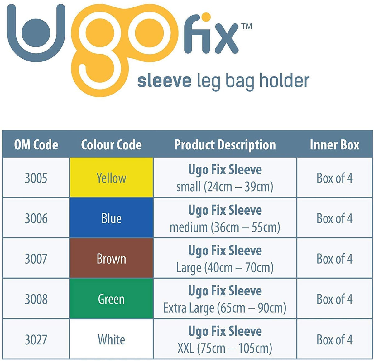 Ugo Fix Sleeve Catheter Leg Bag Holder/Catheter Bag Cover, Strong an