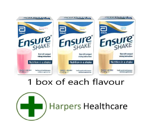 Ensure Shakes 7x57g - [1 Pack Of Vanilla, Strawberry & Banana]