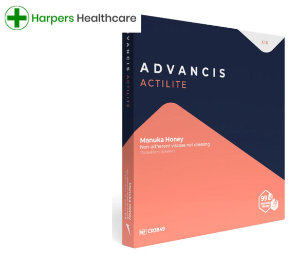 Advancis Actilite Manuka Honey Dressings 5 × 5cm - [Box Of 10 Dressings]