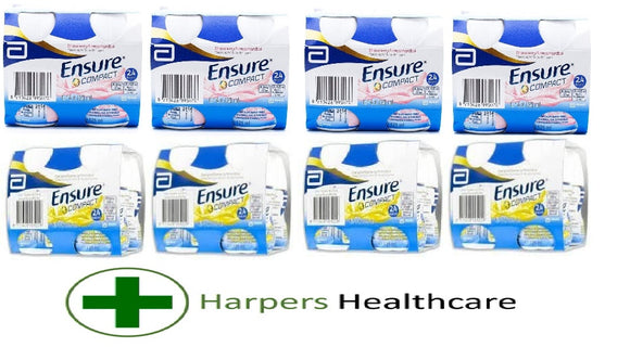 Ensure Compact - Special Deal - 4 packs each of Banana and Strawberry (total 32 x 125ml bottles)