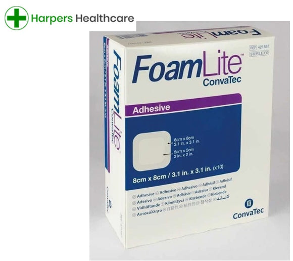 ConvaTec Foam Lite 8x8cm - [1 Box Of 10 Dressings]