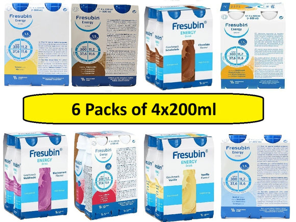 Fresubin Energy Bottle (6 Packs Of 4x200ml) - [Choose Your Flavour]