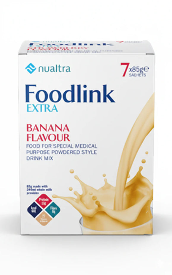 Foodlink Extra Powder 7 x 85g Sachets | Banana | 3 Boxes | – Harpers ...