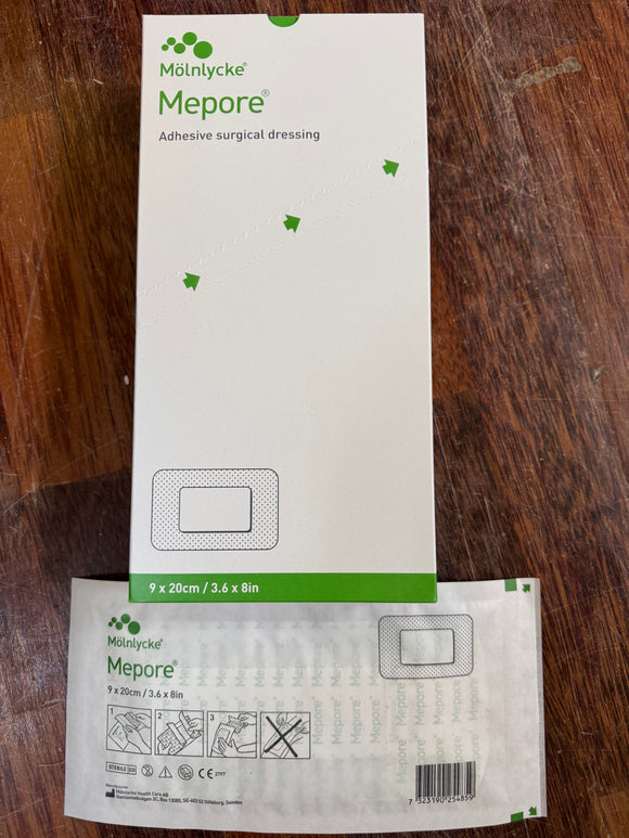 Mepore Sterile Absorbent Dressings 9 x 20cm (1 Box Of 30 Dressings)