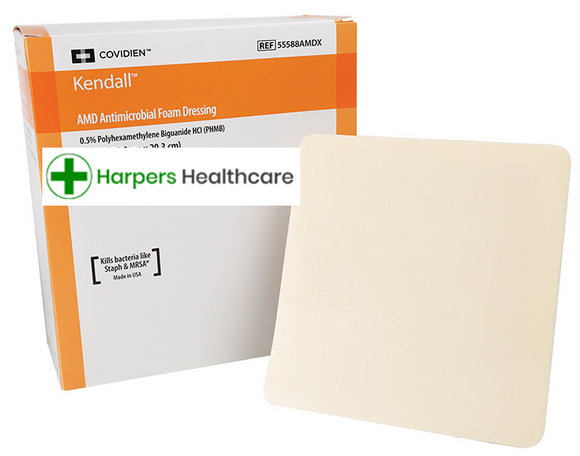 Kendall AMD Antimicrobial Foam Dressing | 10cm x 10cm | Box Of 10 ...
