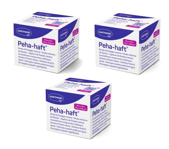 Peha-Haft Cohesive Conforming Bandage 4cm x 4m - [3 Boxes]