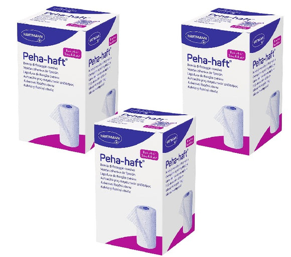 Peha-Haft Cohesive Conforming Bandage 8cm x 4m - [3 Boxes]