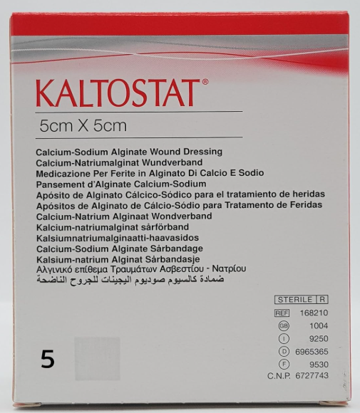 Kaltostat Alginate Wound Dressing 5x5cm - Pack of 10