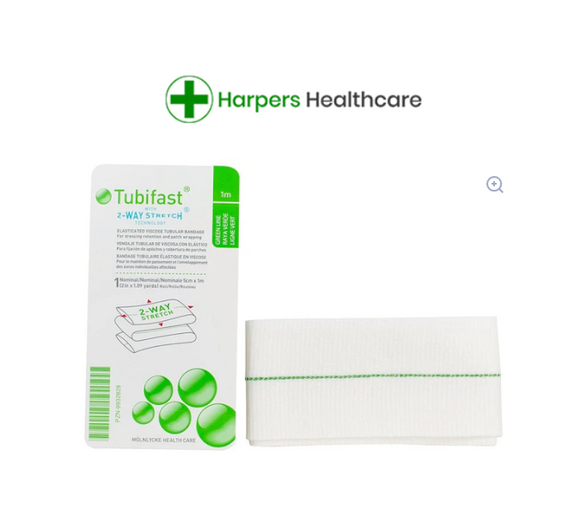 Tubifast Green 1m x 5cm Elasticated Bandage