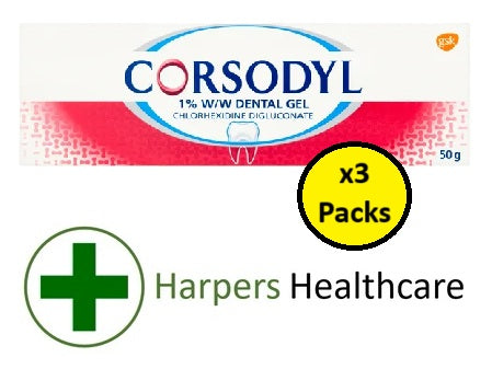 Corsodyl Dental Gel 50g - [3 Packs]