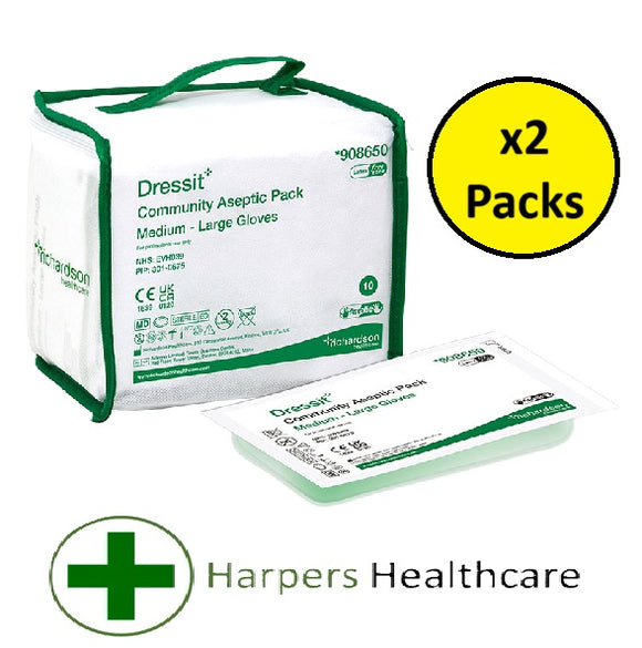 Dress-it Sterile Pack with M/L Gloves (Pack of 10) - [2 Packs]