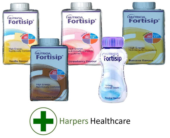 Fortisip High Energy Milkshake 200ml (12 x 200ml Bottles) [Choose Your Flavour]