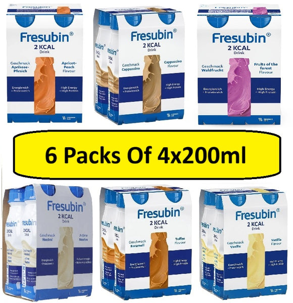 Fresubin 2kcal Bottles (6 Packs Of 4x200ml) - [Choose Your Flavour]