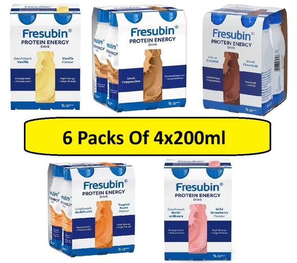 Fresubin Energy Protein Bottles (6 Packs Of 4x200ml) - [Choose Your Flavour]
