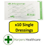 Mepore Sterile Absorbent Dressings (10 Single Dressings) - [Choose Your Size]