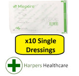 Mepore Sterile Absorbent Dressings (10 Single Dressings) - [Choose Your Size]