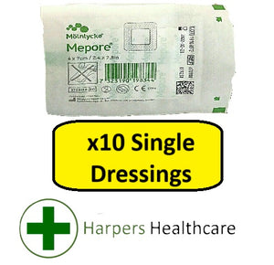 Mepore Sterile Absorbent Dressings (10 Single Dressings) - [Choose Your Size]