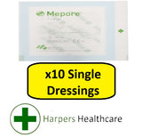 Mepore Sterile Absorbent Dressings (10 Single Dressings) - [Choose Your Size]