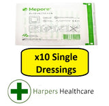 Mepore Sterile Absorbent Dressings (10 Single Dressings) - [Choose Your Size]