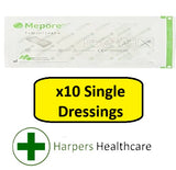 Mepore Sterile Absorbent Dressings (10 Single Dressings) - [Choose Your Size]