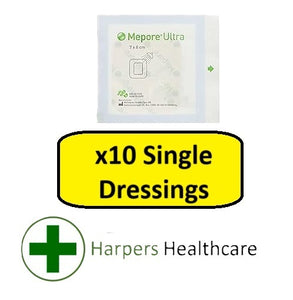 Mepore Ultra Absorbent Shower Proof Adhesive Dressings (10 Single Dressings) - [Choose Your Size]