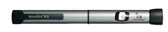 NOVOPEN 6 - Silver Insulin Pen - FREE P&P