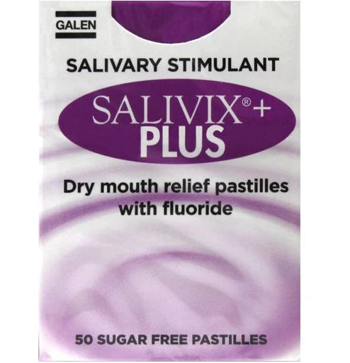 Salivix Plus Dry Mouth Relief Pastilles With Fluoride (50 Pastilles) - [1 Pack]
