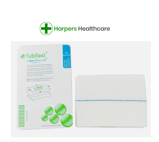 Tubifast Blue 1m x 7.5cm Elasticated Bandage – Harpers Healthcare