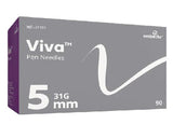Viva Pen Needles (Pack Of 90) | 4mm / 5mm / 6mm / 8mm | *Packaging May Vary*