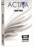 Activa 10mmHg Liner Pack - 3 Black Closed Toe Liners. Size: Small