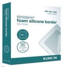 Kliniderm Foam Silicone Border 7.5cm x 7.5cm (x5)