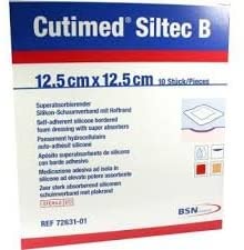 Cutimed Siltec Foam B Dressing 12.5cm x 12.5cm (x10)