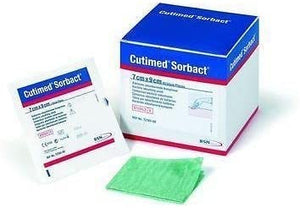 Cutimed Sorbact Dressings Swabs 7cm x 9cm x 5 Antibacterial/Antifungal Ulcers Wounds