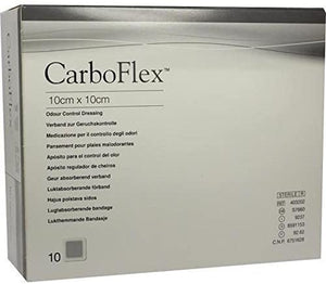 CarboFlex Odour Control Dressing, 10cm x 10cm, Pack of 10