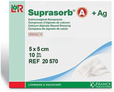 Suprasorb® Calcium Alginate Dressing + Silver 5x5 cm Pack of 10 – 20570