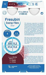 Fresenius Kabi FRESUBIN Energy Fibre Drink Drinking Bottle 6 x 4 x 200 ml, 1er Pack (1 x 5.5 Kg) Cherry Red