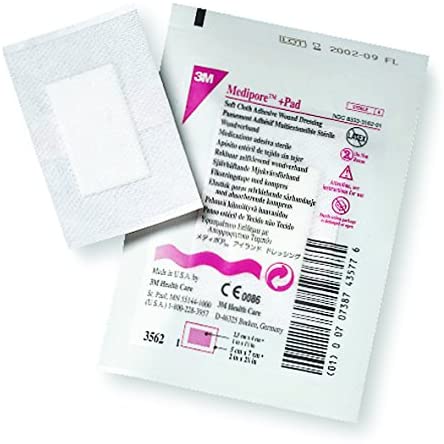 3M Medipore +Pad Soft Cloth Adhesive Wound Dressing - 10cm x 20cm - Box of 25