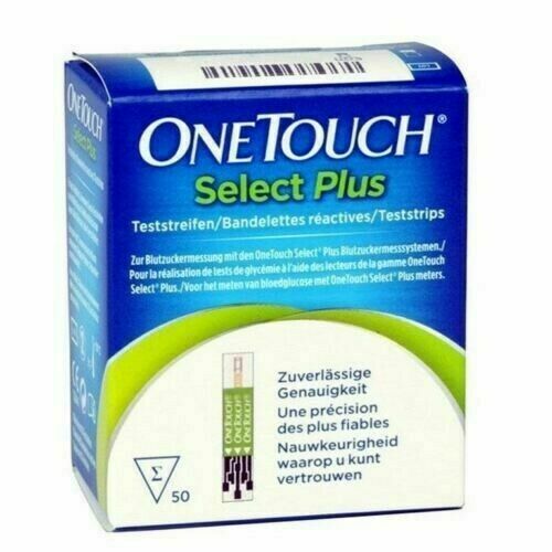 One Touch Select Plus Test Strips (50 pack size) BRAND NEW - Free P&P
