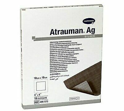 2 x Atrauman AG Dressing 10cm x 10cm 499573 (2 Packs of 10)