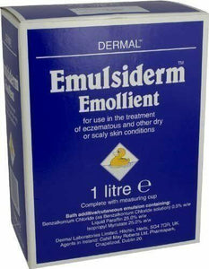 EMULSIDERM BATH EMOLLIENT - 1 x 1000ML - New Stock - Free P&P