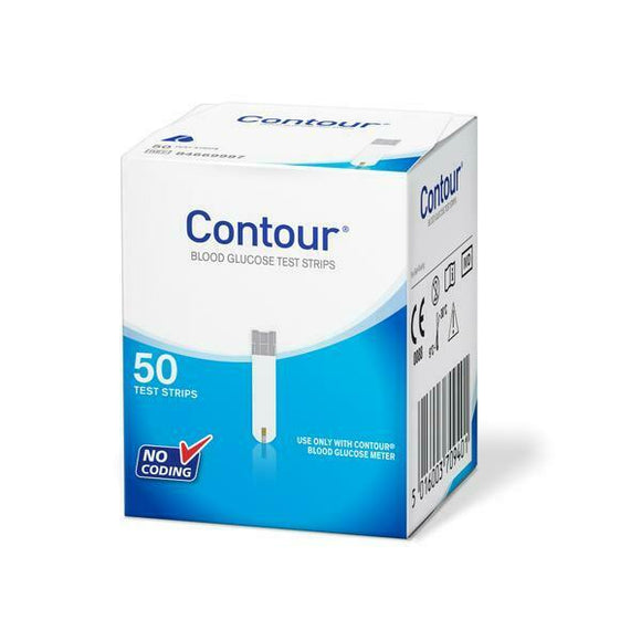 Contour Blood Glucose Test Strips - Pack of 50 - New Stock
