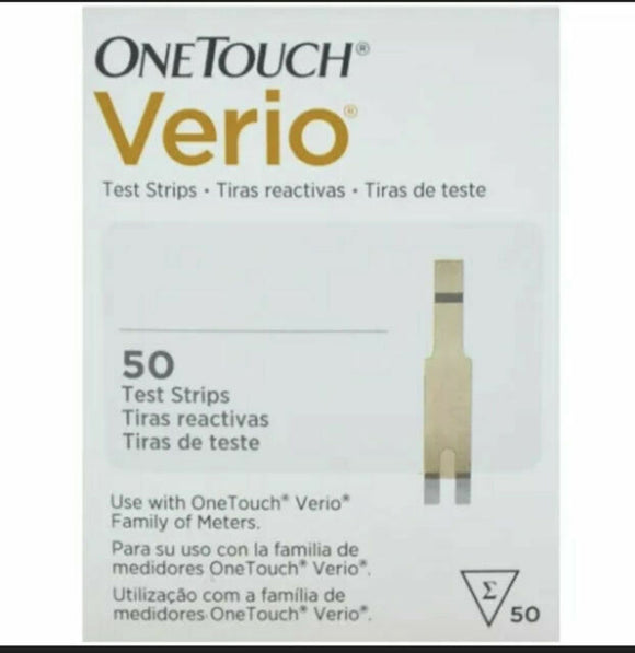 One Touch Verio Blood Glucose Test Strips (1 pack of 50) (NEW STOCK)