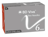 BD Viva Pen Needles (pentips) - 4mm, 5mm, 6mm or 8mm, Pack of 90 - NEW STOCK