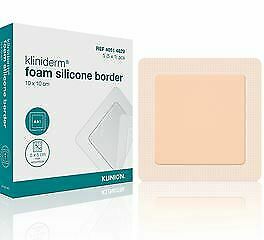 Kliniderm Foam Silicone Border Dressings 10cm x 10cm - Pack Size 5