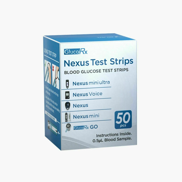 GlucoRx Nexus Test Strips Monitoring Blood Glucose - Pack of 50 - NEW STOCK
