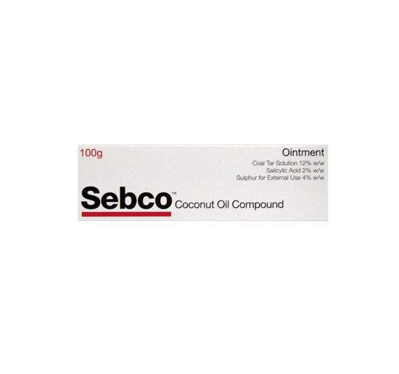 Sebco Ointment 100g -Coconut Oil,Coal Tar, Sulphur, Salicylic Acid - NEW