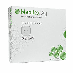 mepilex ag silver dressing 5 x Mepilex AG Foam Dressings with Silver 10cm x 10cm (Box of 5 dressi –  Harpers Healthcare